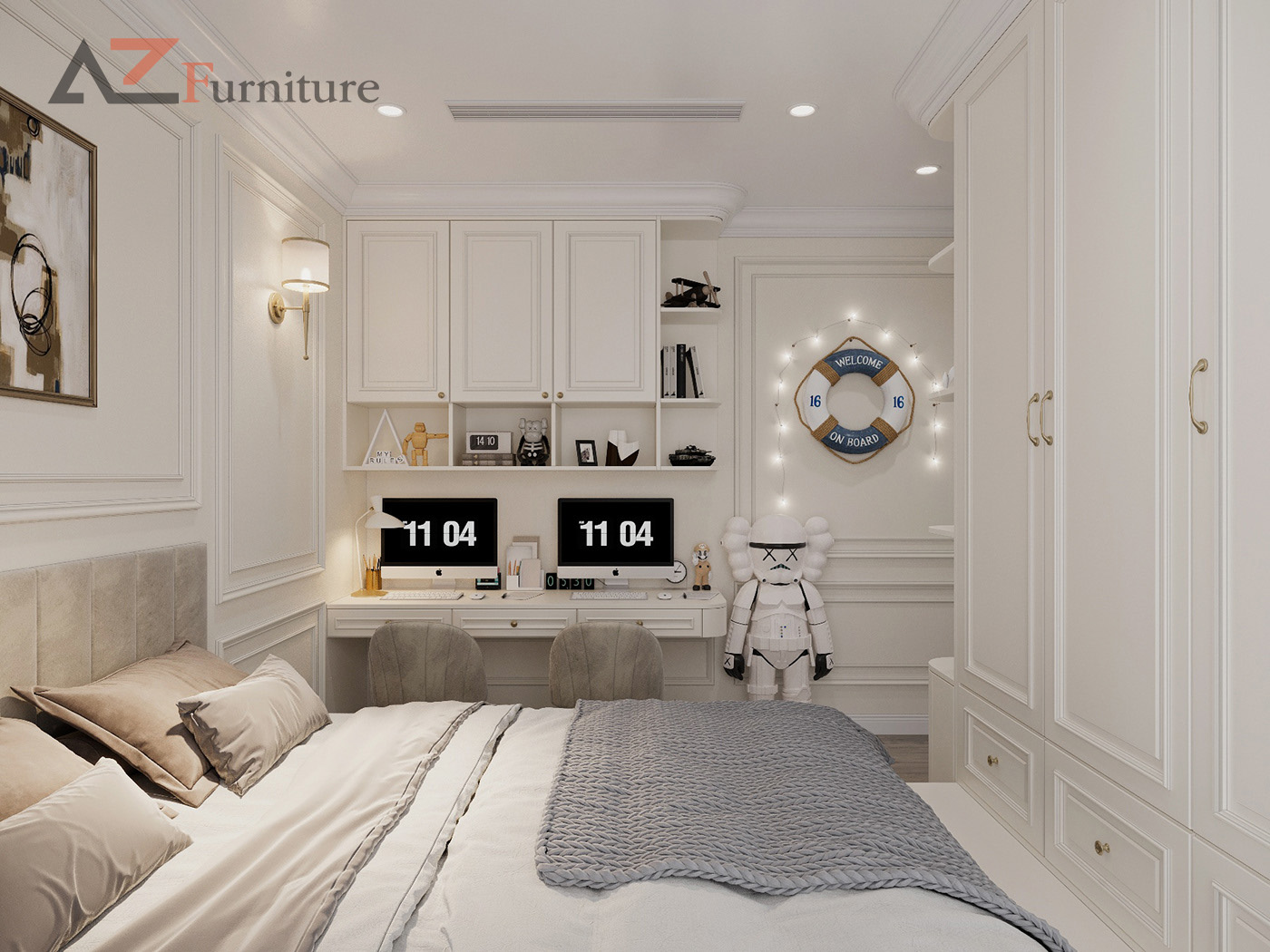 Mẫu thiết kế nội thất phòng ngủ 20m2 hiện đại và sang trọng  HomeHome